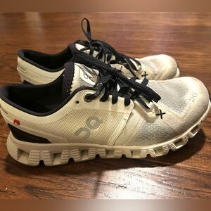 On Running Women’s White and Black Athletic Shoes